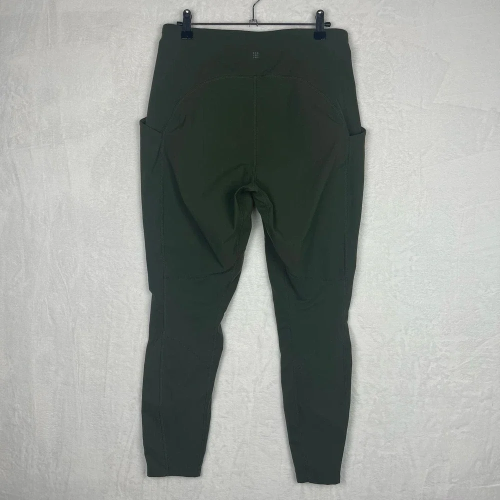 Title Nine Sylvan Hybrid Hiking Tights Leggings Pants Size Medium Olive Green - Picture 3 of 16